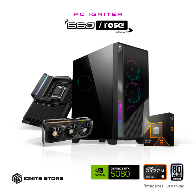 PC Igniter SSJ Rose | R9 9950X | RTX 5080 16GB | 64GB de RAM | SSD 2TB