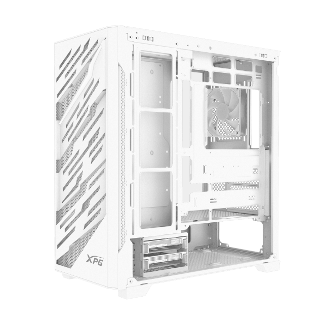 Gabinete XPG STARKER AIR BTF | Cristal Templado | ARGB LED | Back Connect Compatible | USB 3.2 | 4 Ventiladores ARGB | Blanco | STARKERAIRBTFMTA-WHCWW