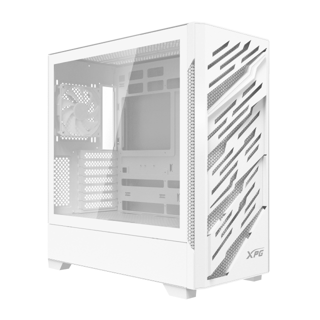 Gabinete XPG STARKER AIR BTF | Cristal Templado | ARGB LED | Back Connect Compatible | USB 3.2 | 4 Ventiladores ARGB | Blanco | STARKERAIRBTFMTA-WHCWW