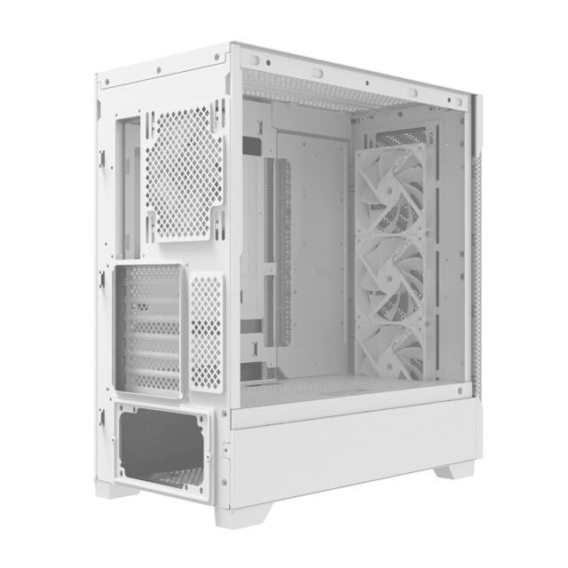 Gabinete XPG STARKER AIR BTF | Cristal Templado | ARGB LED | Back Connect Compatible | USB 3.2 | 4 Ventiladores ARGB | Blanco | STARKERAIRBTFMTA-WHCWW