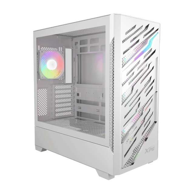 Gabinete XPG STARKER AIR BTF | Cristal Templado | ARGB LED | Back Connect Compatible | USB 3.2 | 4 Ventiladores ARGB | Blanco | STARKERAIRBTFMTA-WHCWW