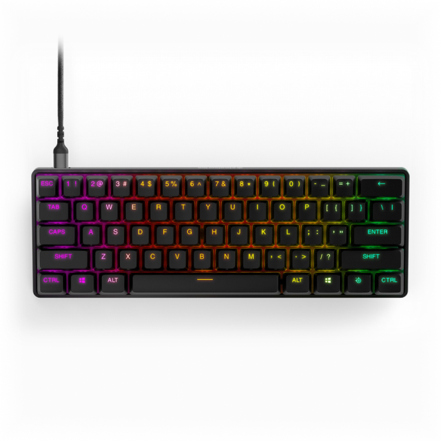 Teclado mecánico alámbrico SteelSeries Apex Pro Mini | 60%  | Negro | RGB | Switch OmniPoint 2.0 Ajustable | Inglés | KB-00017