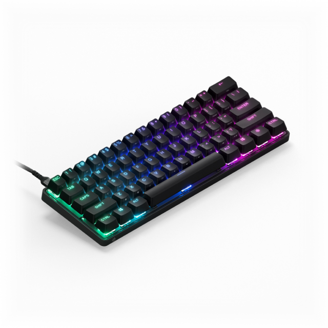 Teclado mecánico alámbrico SteelSeries Apex Pro Mini | 60%  | Negro | RGB | Switch OmniPoint 2.0 Ajustable | Inglés | KB-00017