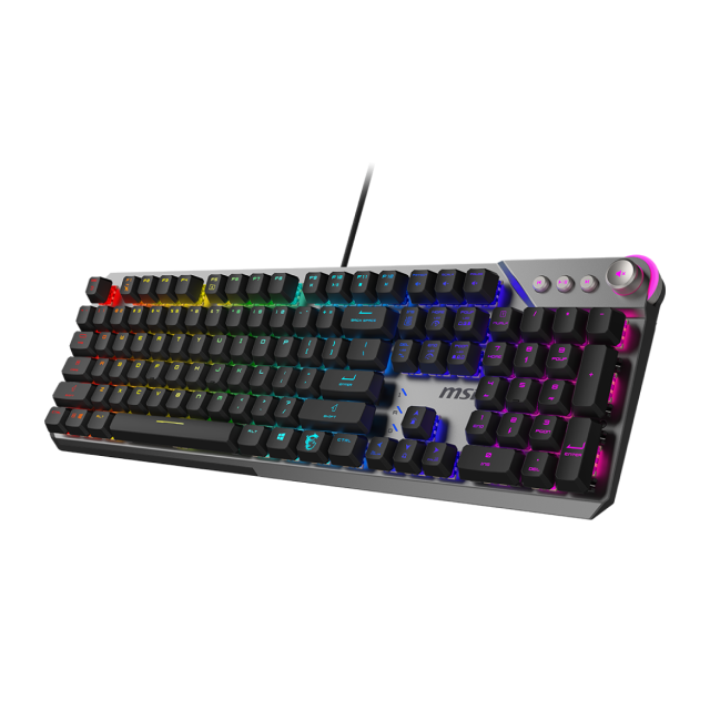 Teclado Alámbrico MSI STRIKE 600 | Full Size | Mecánico | Switch Silencioso | USB 2.0 | RGB | STRIKE 600 SILENT US GAMING KEYBOARD