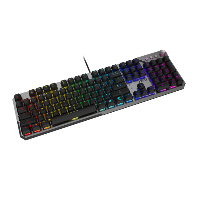 Teclado Alámbrico MSI STRIKE 600 | Full Size | Mecánico | Switch Silencioso | USB 2.0 | RGB | STRIKE 600 SILENT US GAMING KEYBOARD