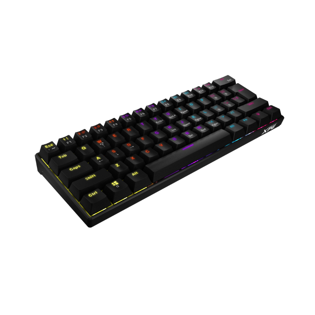 Teclado Alámbrico Mecánico Adata XPG Summoner Mini | 60%  / 61 Teclas | RGB | Switch OUTEMU Blue | USB  Tipo-C | Versión en Español | Color Negro | SUMMONERMINI61BL-BKCES