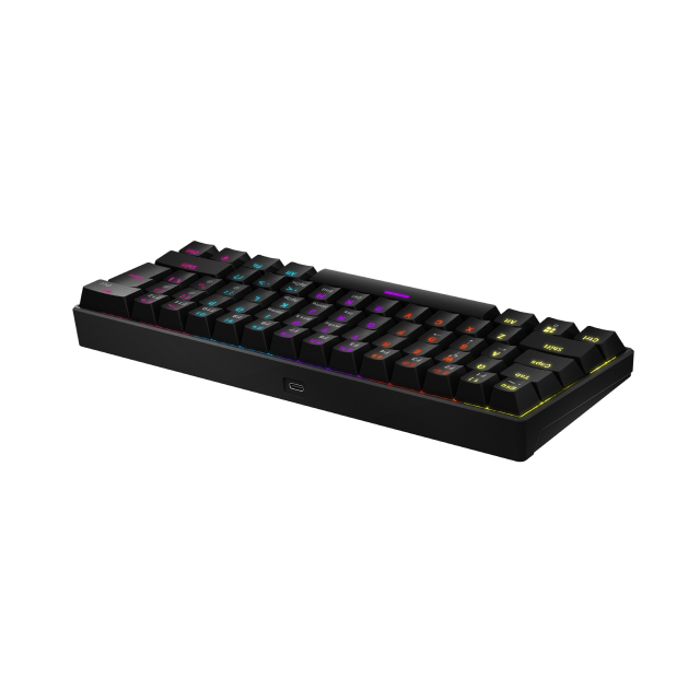 Teclado Alámbrico Mecánico Adata XPG Summoner Mini | 60%  / 61 Teclas | RGB | Switch OUTEMU Blue | USB  Tipo-C | Versión en Español | Color Negro | SUMMONERMINI61BL-BKCES