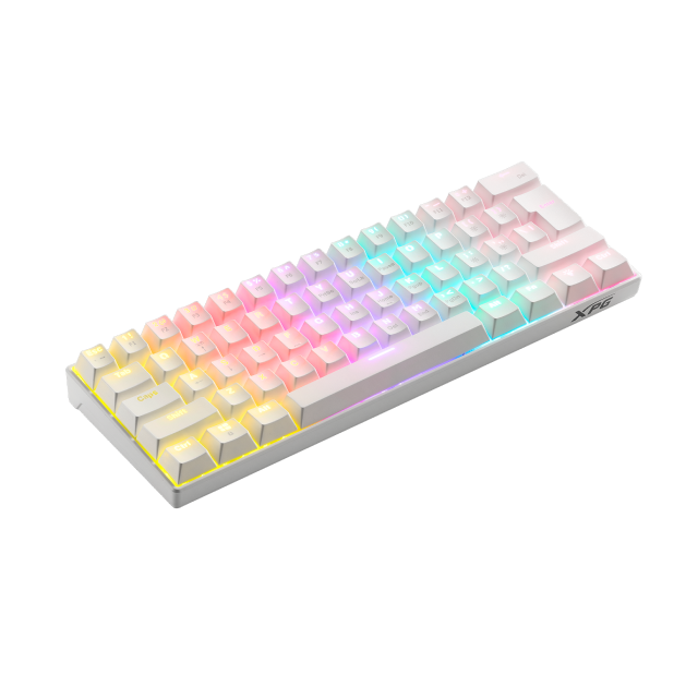 Teclado Alámbrico Mecánico Adata XPG Summoner Mini | 60%  / 61 Teclas | RGB | Switch OUTEMU Blue | USB  Tipo-C | Versión en Español | Color Blanco | SUMMONERMINI61BL-WHCES