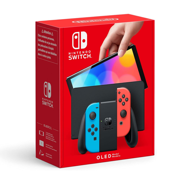 Consola Nintendo Switch OLED | Color Neon / Negro | Pantalla de 7'' | 64GB | Puerto LAN integrado | HEG-S-KBAAA