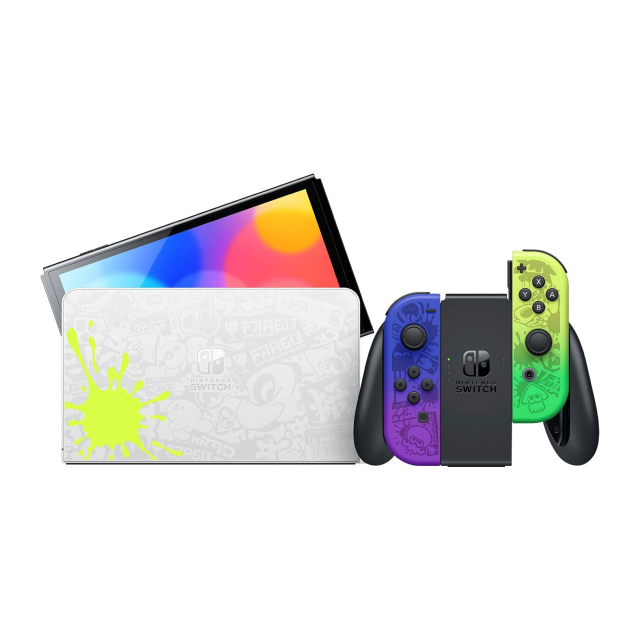 Consola Nintendo Switch OLED Splatoon 3 Special Edition | Pantalla de 7'' | 64GB | Puerto LAN integrado | HEG-S-KAAA