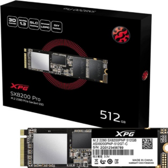 SSD M.2 ADATA XPG SX8200 PRO 512 GB / SX8200