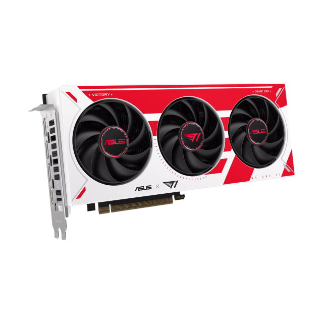Tarjeta de Video ASUS T1 NVIDIA GeForce RTX 5060 Ti OC Edition | 8GB GDDR7 | PCIe 5.0 | 128 Bits | 1 x HDMI / 3 x DisplayPort | RGB | Blanco / Rojo | T1-RTX5060TI-O8G-GAMING