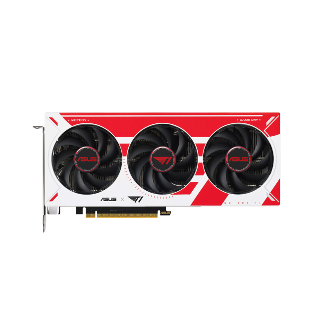 Tarjeta de Video ASUS T1 NVIDIA GeForce RTX 5060 Ti OC Edition | 8GB GDDR7 | PCIe 5.0 | 128 Bits | 1 x HDMI / 3 x DisplayPort | RGB | Blanco / Rojo | T1-RTX5060TI-O8G-GAMING