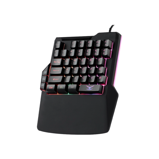 Teclado Gamer de una Mano Naceb RGB Atheris | 35 teclas retroiluminadas RGB | + 3 teclas de Macros | USB 2.0 | NA-0938