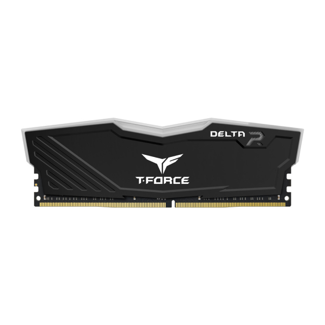 Kit de Memoria RAM TeamGroup T-Force DELTA RGB DDR4 DESKTOP MEMORY BLACK | 16GB (2 x 8GB) | DDR4 | 3200 MT/s | CL16 | XMP / EXPO | RGB | Negro | TF3D416G3200HC16FDC01