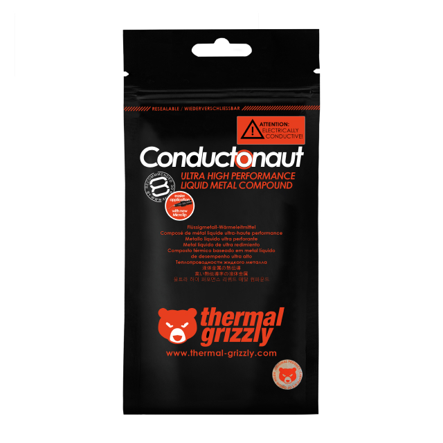 Metal Líquido Thermal Grizzly Conductonaut | 1 g | -50°C a +200°C | Plata | TG-C-001-R