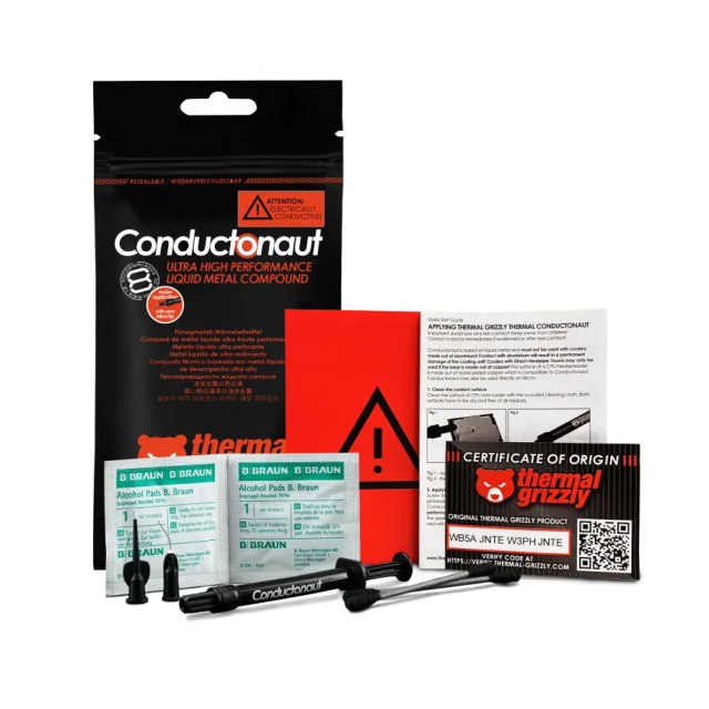 Metal Líquido Thermal Grizzly Conductonaut | 5 g | -50°C a +200°C | Plata | TG-C-005-R
