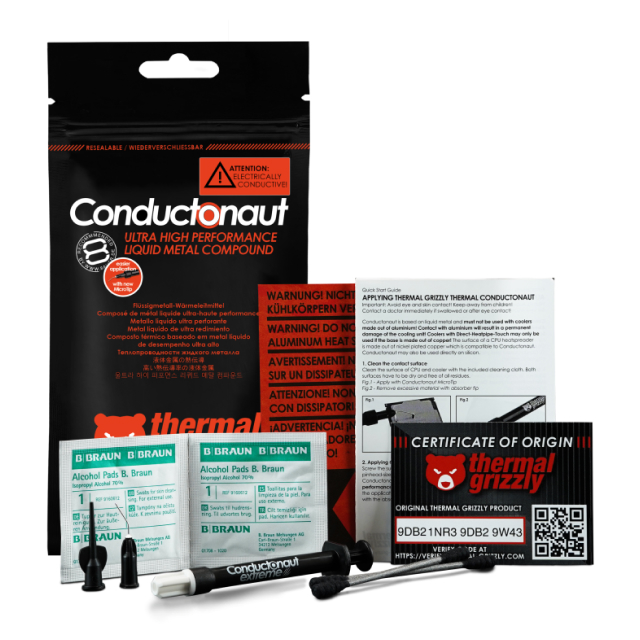 Metal Líquido Thermal Grizzly Conductonaut Extreme | 1 g | -50°C a +200°C | Plata | TG-CE-001-R