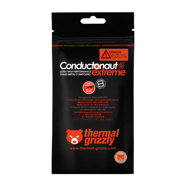 Metal Líquido Thermal Grizzly Conductonaut Extreme | 1 g | -50°C a +200°C | Plata | TG-CE-001-R