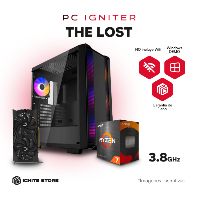 PC IGNITER The Lost - R7 5700G + 16GB + 500GB+ GTX1660 super