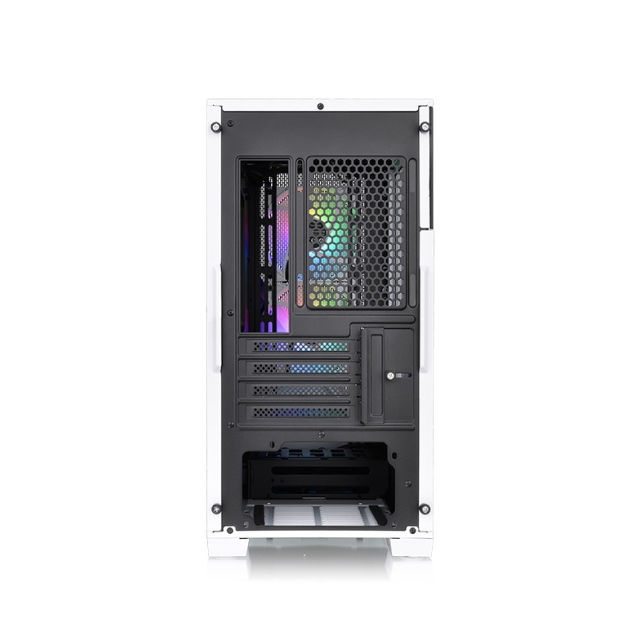 Gabinete Thermaltake Divider 170 TG Snow ARGB | Micro Tower | Cristal Templado 3mm | Ventiladores ARGB 120mm Presintalados x 2| Color Blanco - Negro | CA-1S4-00S6WN-00