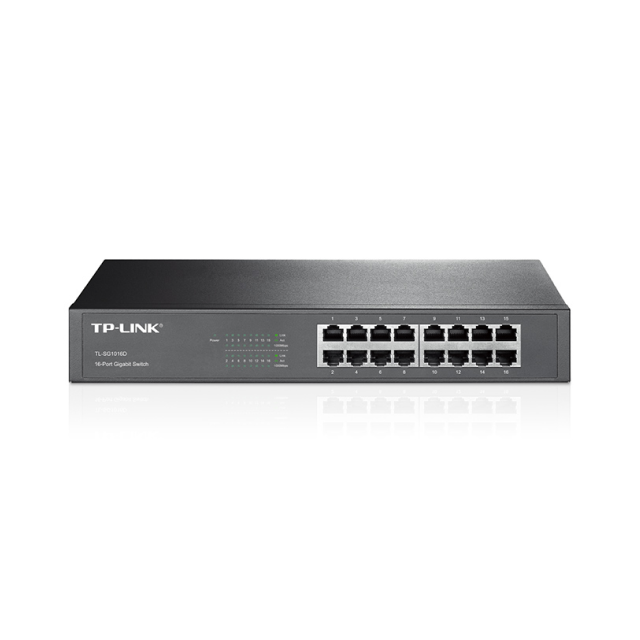 Switch de Escritorio TP-Link TL-SG1016D | 16 puertos Gigabit | 10/100/1000 Mbps | 32Gbit/s | TL-SG1016D