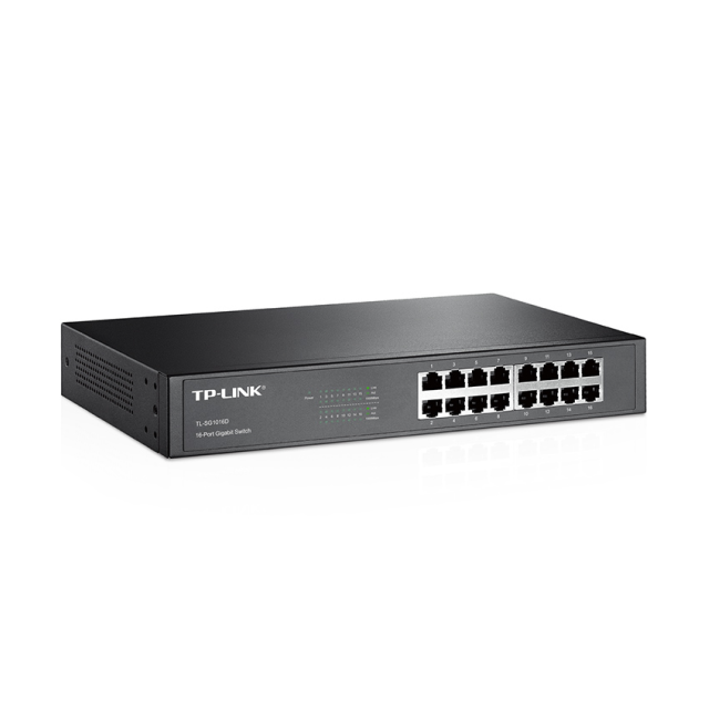 Switch de Escritorio TP-Link TL-SG1016D | 16 puertos Gigabit | 10/100/1000 Mbps | 32Gbit/s | TL-SG1016D
