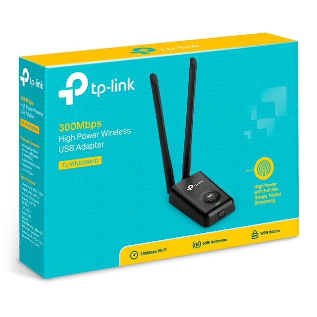 ADAPTADOR INALAMBRICO TP-LINK TL-WN8200ND V3 - 2.4 - 2.4832GHZ / 300MPS