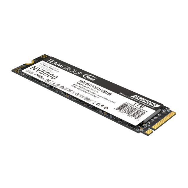 Unidad SSD TeamGroup NV5000 | 1 TB | M.2 | 1,900 MB/s Escritura | 4,500 MB/s Lectura | PCI Express 4.0 | TM8FGM001T0C101
