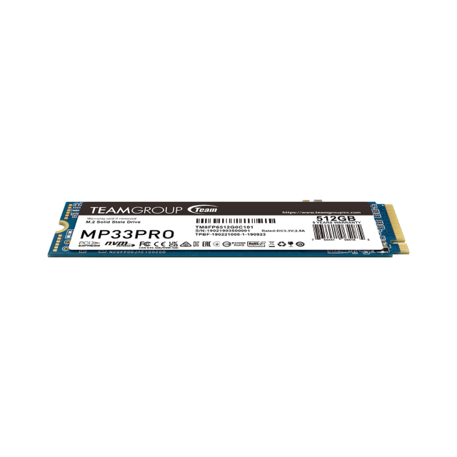 Unidad SSD TeamGroup MP33 PRO M.2 | 512GB | Lectura 3400 MB/s | Escritura 2600 MB/s | TM8FPD512G0C101