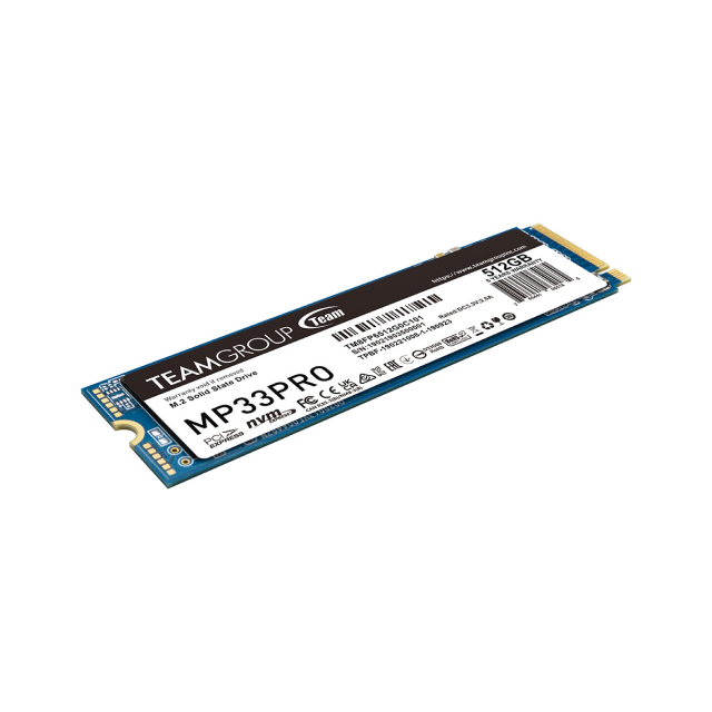 Unidad SSD TeamGroup MP33 PRO M.2 | 512GB | Lectura 3400 MB/s | Escritura 2600 MB/s | TM8FPD512G0C101