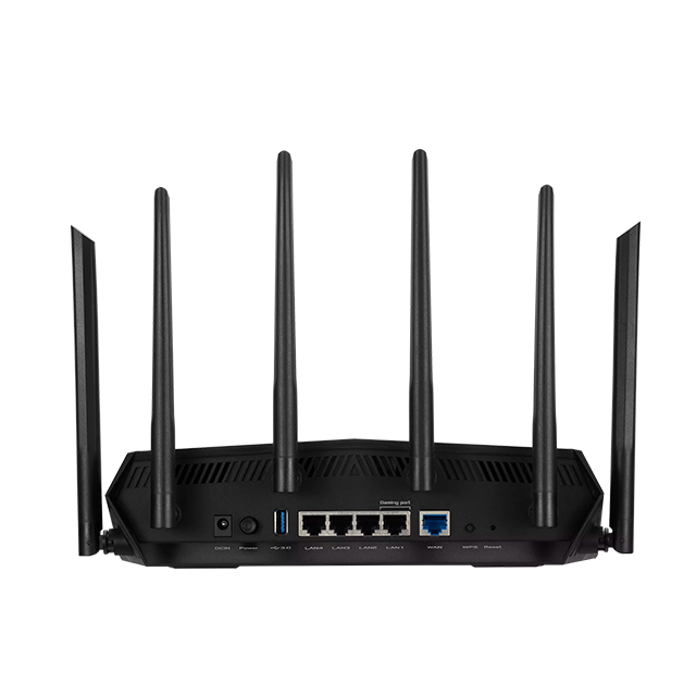 ROUTER GAMER ASUS TUF GAMING AX5400 - 6 ANTENAS / 2.4GHZ 2 X 2 / 5GHZ-2 4 X 4 / AIMESH - COMPATIBLE CON ALEXA - AIPROTECTION PRO - TUF-AX5400