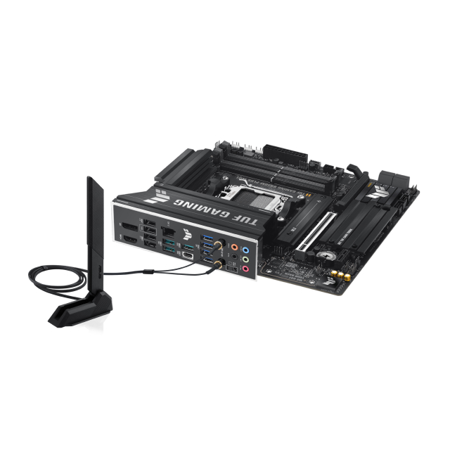 Tarjeta Madre ASUS TUF GAMING B850M-PLUS WIFI | Micro-ATX | AM5 | AMD B850 | DDR5 (Hasta 256GB) | Wi-Fi 6E | Bluetooth 5.3 | Negro | TUF GAMING B850M-PLUS WIFI