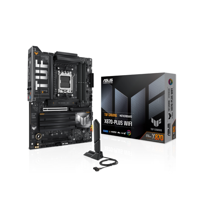 Tarjeta Madre ASUS TUF Gaming X870-Plus WiFi | ATX | Socket AM5 | AMD X870 | RAM DDR5 (192GB Máx) | HDMI / USB-C |  Wi-Fi 7 / Bluetooth 5.4 | TUF GAMING X870-PLUS WIFI