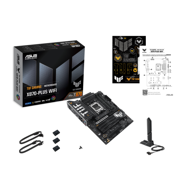 Tarjeta Madre ASUS TUF Gaming X870-Plus WiFi | ATX | Socket AM5 | AMD X870 | RAM DDR5 (192GB Máx) | HDMI / USB-C |  Wi-Fi 7 / Bluetooth 5.4 | TUF GAMING X870-PLUS WIFI