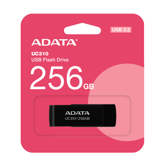 Memoria Flash USB ADATA UC310 | 256GB | USB-A | USB 3.2 Gen 1 | Negro | UC310-256G-RBK