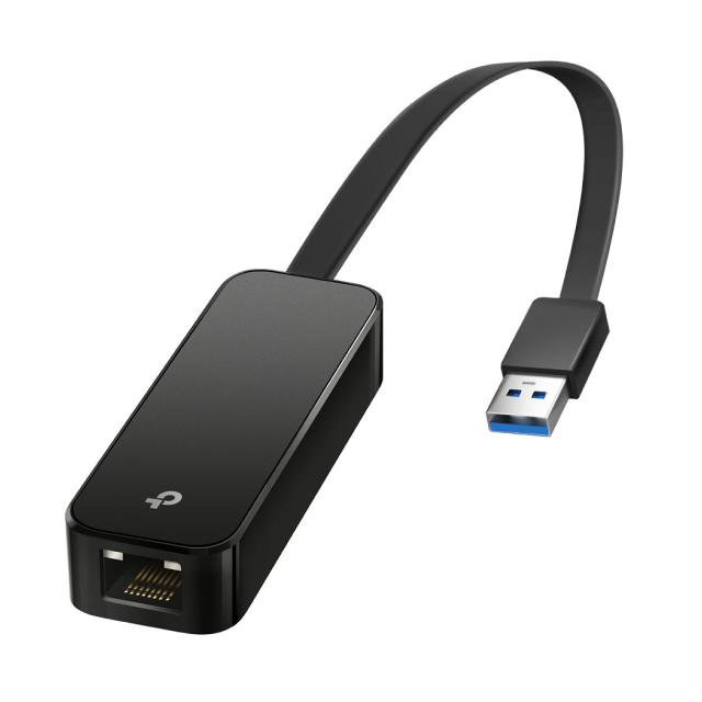 Adaptador USB a Ethernet TP-Link UE306 | USB 3.0 a RJ45 Gigabit 10 / 100 / 1000 Mbps | Para Laptop / PC / Nintendo Switch | Plug & Play | Negro | UE306