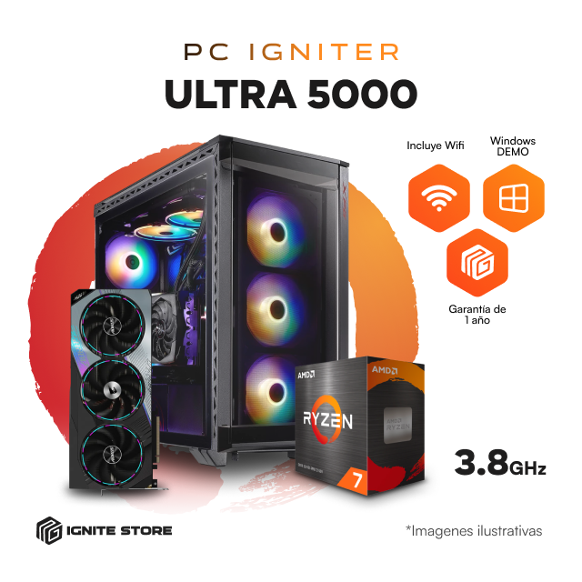 PC IGNITER ULTRA 5000 - R7 5800X + RTX 4080 SUPER