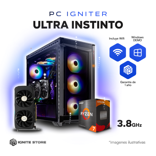 PC IGNITER ULTRA INSTINTO - R7 5800X + RTX 4070 SUPER