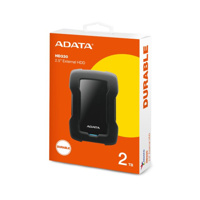 Disco Duro Externo ADATA HD330 | 2TB | USB 3.1 | Negro | Plástico / goma | AHD330 2TU31-CBK