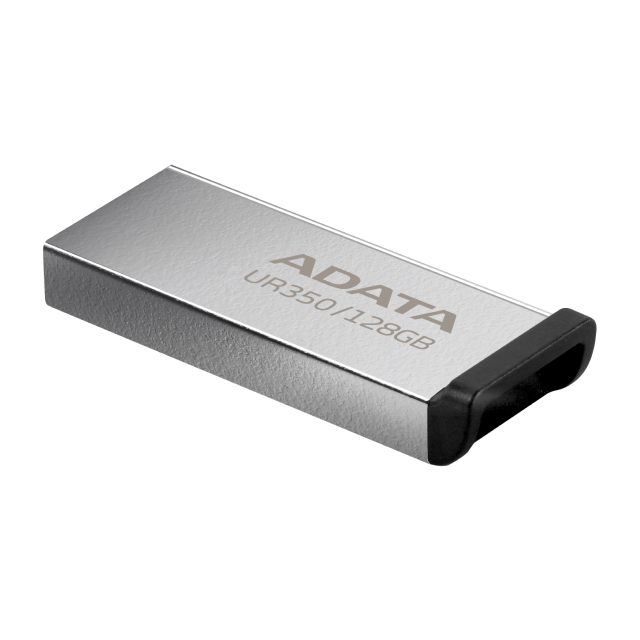 Memoria Flash USB ADATA UR350 | 128GB | USB 3.2 | Metálico | Negro | UR350-128G-RSR/BK