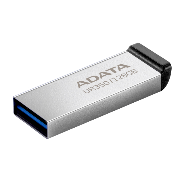 Memoria Flash USB ADATA UR350 | 128GB | USB 3.2 | Metálico | Negro | UR350-128G-RSR/BK