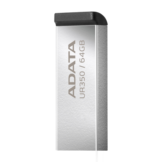 Memoria Flash USB ADATA UR350 | 64GB | USB 3.2 | Metálico | Negro | UR350-64G-RSR/BK
