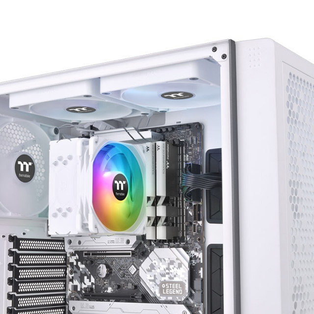 Disipador de Aire Thermaltake UX200 SE ARGB | 120mm | PWM 800~1800 RPM | Color Blanco | CL-P116-AL12SW-A