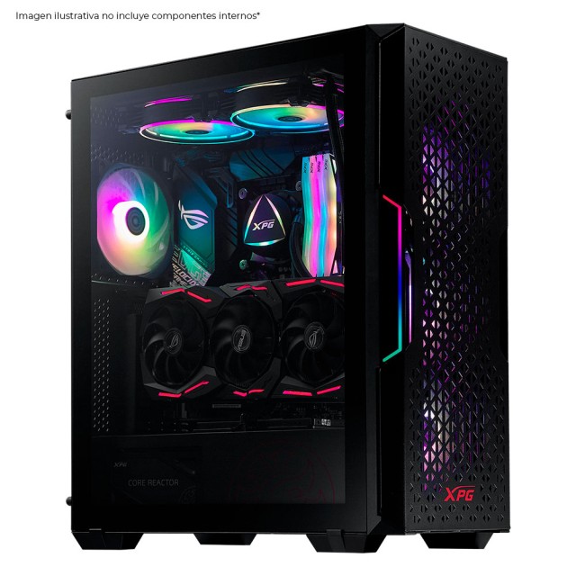 GABINETE ADATA XPG STARKER AIR NEGRO ATX (1 VENTILADOR ARGB Y 1 VENTILADOR PREINSTALADOS) / STARKERAIR-BKCWW