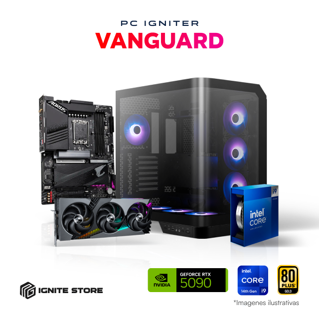 PC Igniter Vanguard | Intel Core i9 14900K | RTX 5090 32GB | 64GB de RAM | SSD 2TB