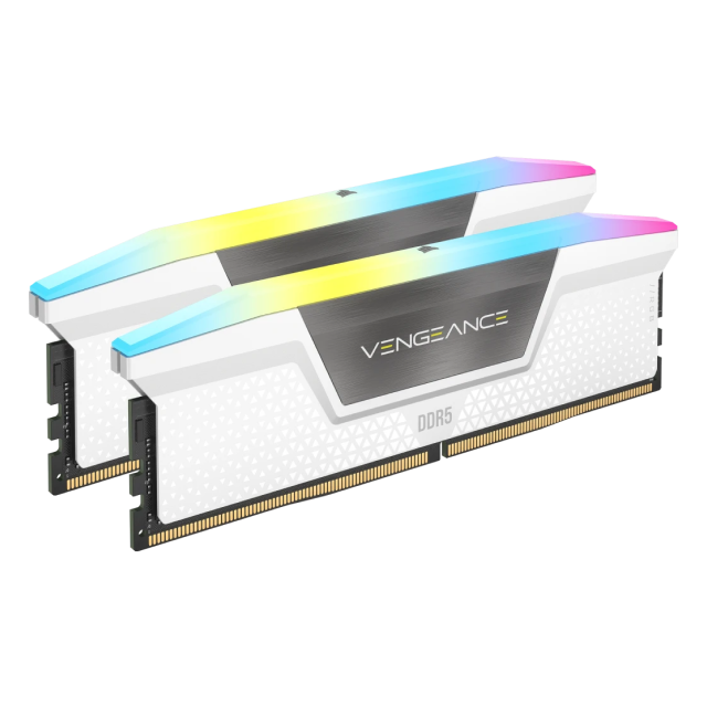 Kit de Memoria RAM DDR5 | 64GB ( 2 x 32GB ) | 5200 MHz | CL40 | Corsair Vengeance RGB | CMH64GX5M2B5200C40W