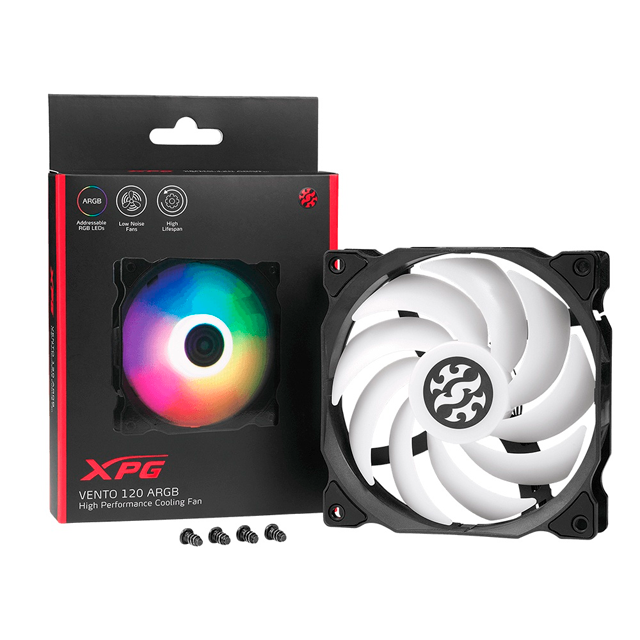 VENTILADOR ADATA XPG VENTO ARGB 120MM (CONEXION EN SERIE) / VENTO120ARGB-BKCWW