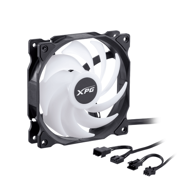 Kit de 3 Ventiladores ADATA XPG VENTO 120 ARGB PWM | 120 mm | Hasta 1,850 RPM | 24 dBA | 4 Pines | ARGB | Negro | VENTO120ARGBPWM3C-BKCWW