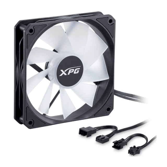 Kit de 3 Ventiladores ADATA XPG VENTO R 120 ARGB PWM | Invertido | 120 mm | 300 a 1850 RPM | 24 dBA | 4 Pines | ARGB | Negro | VENTOR120ARGBPWM3C-BKCWW